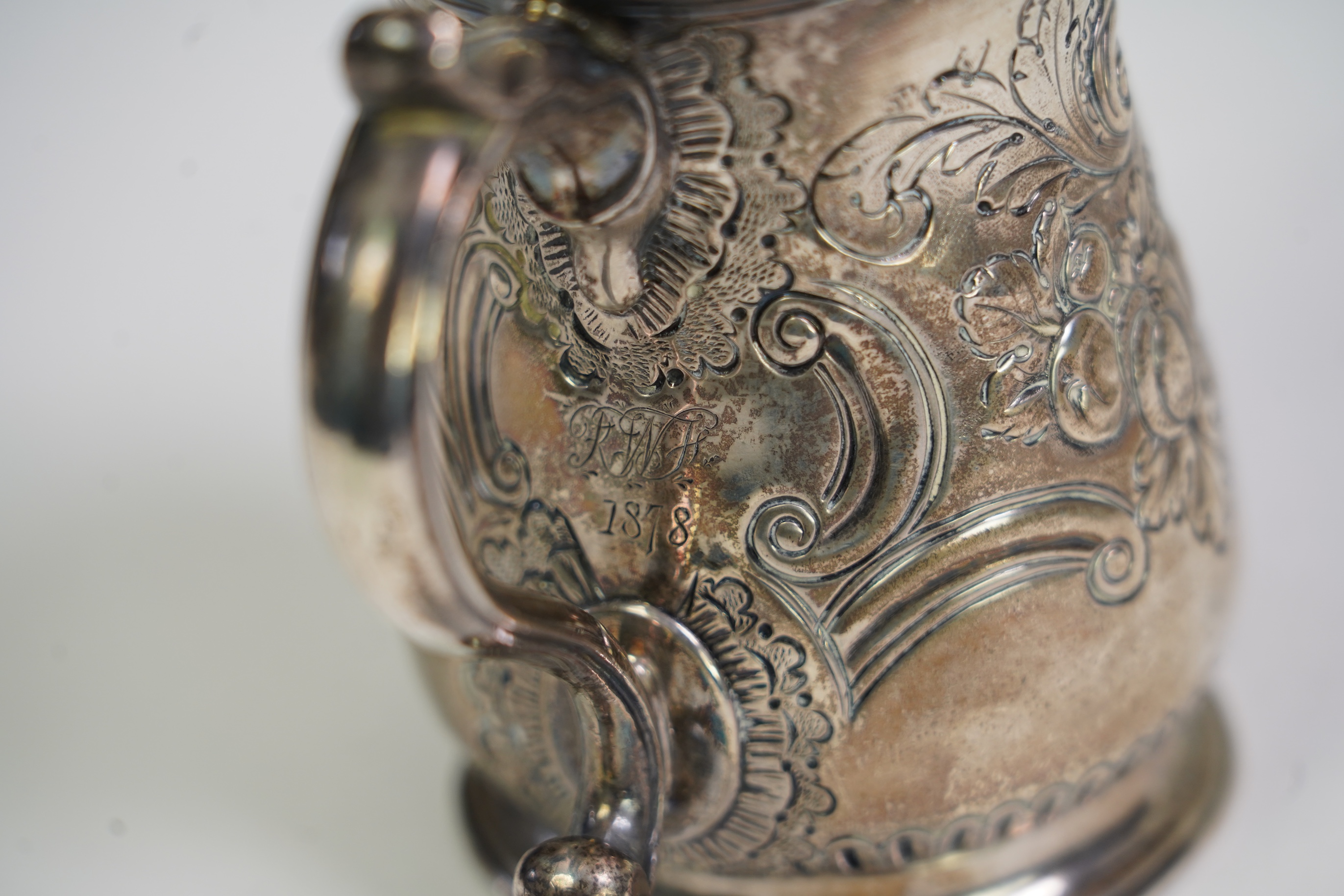 A George II Irish silver baluster mug, by Samuel Walker